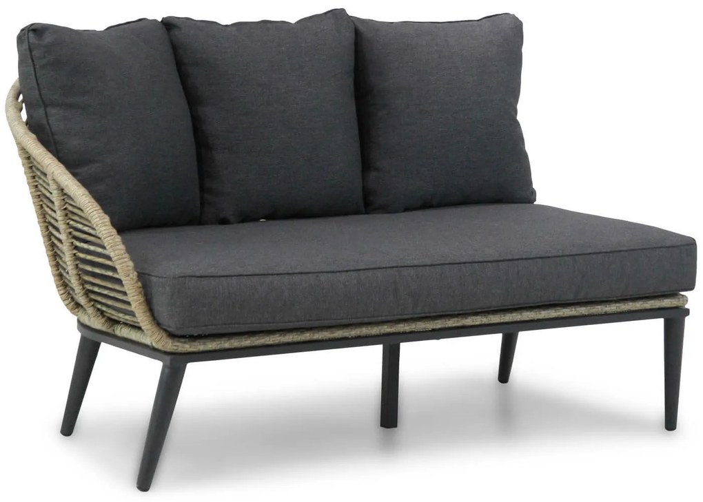 Hoek loungeset 4 personen Aluminium/wicker Taupe  Coco Coco Leonardo