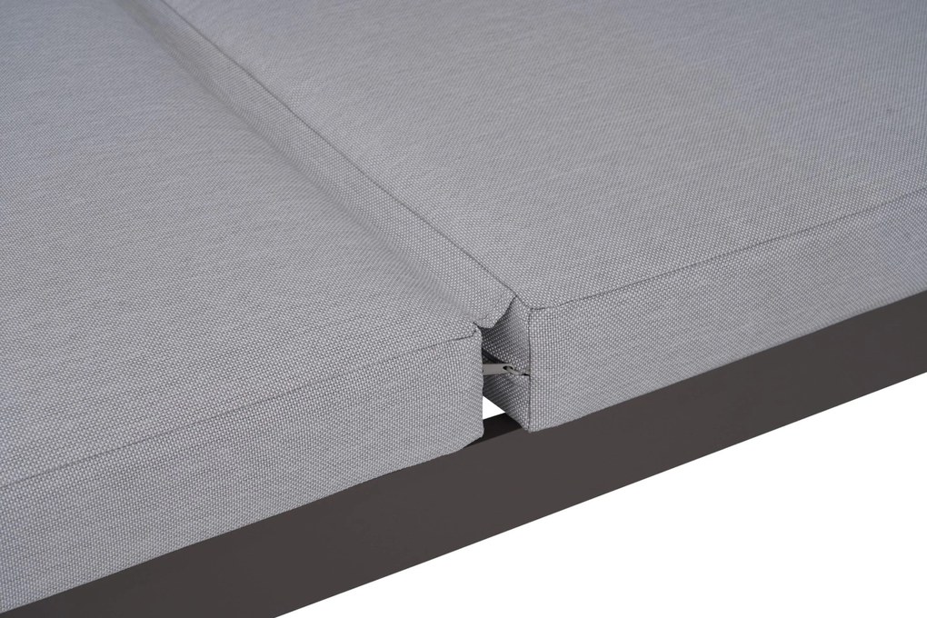 Lifestyle Garden Furniture Massimo Ligbed Met Kussen Antraciet/soft Grey Aluminium Grijs