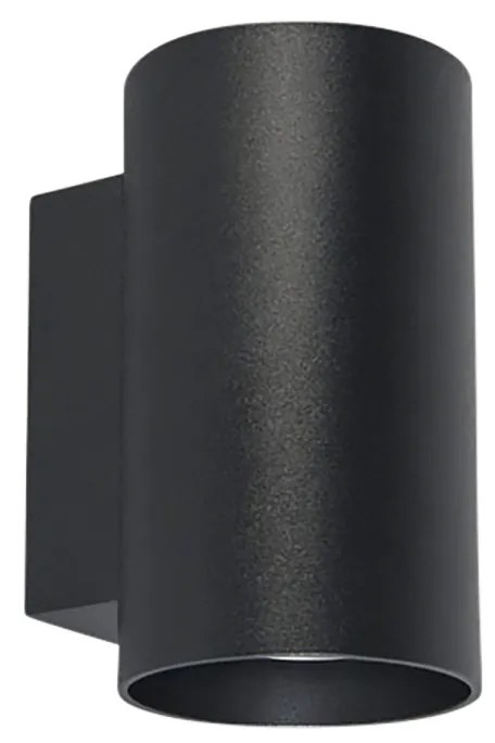 Set van 2 moderne wandlampen zwart rond 2-lichts - Sandy