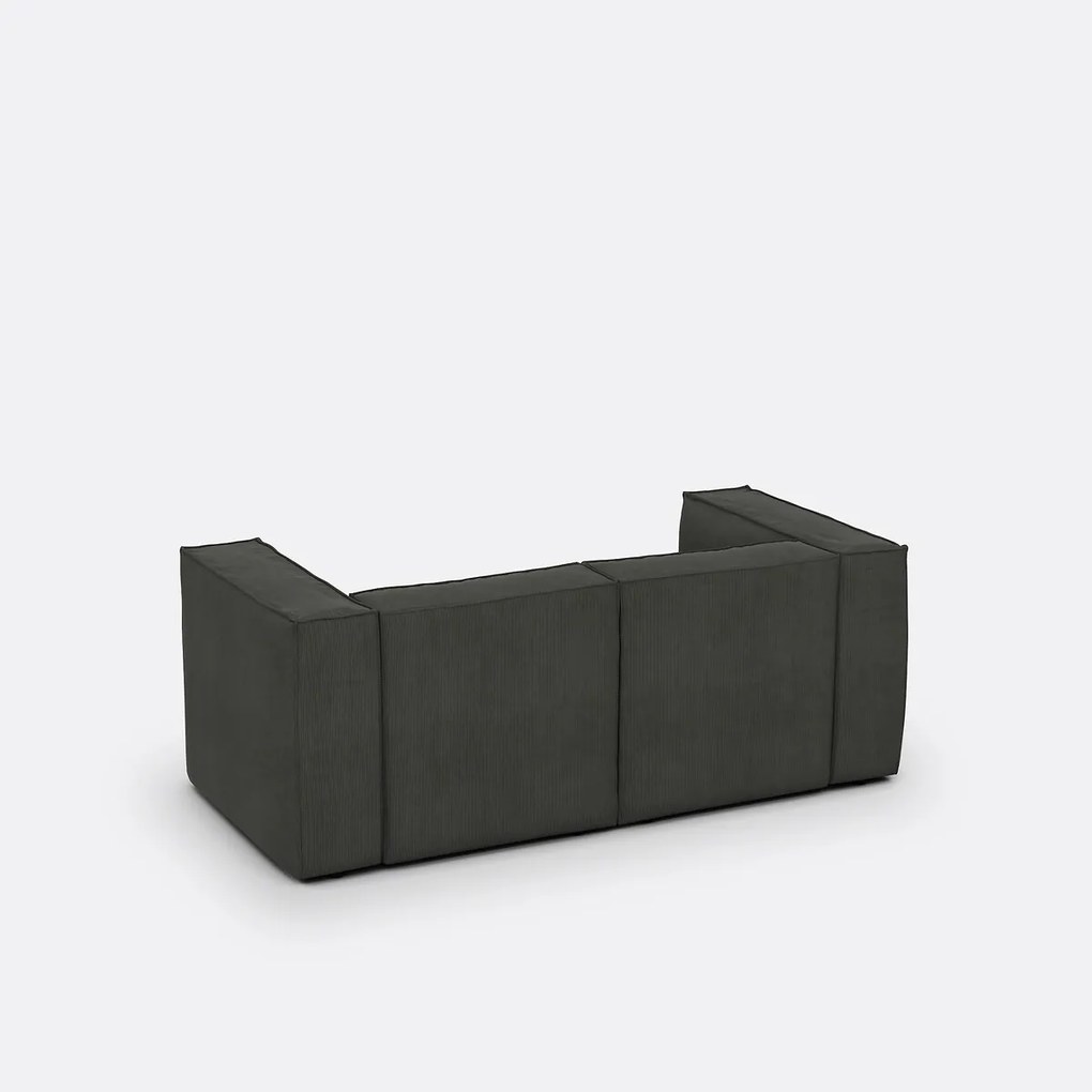 Modulaire bank, 2-zit, ribfluweel, Seven