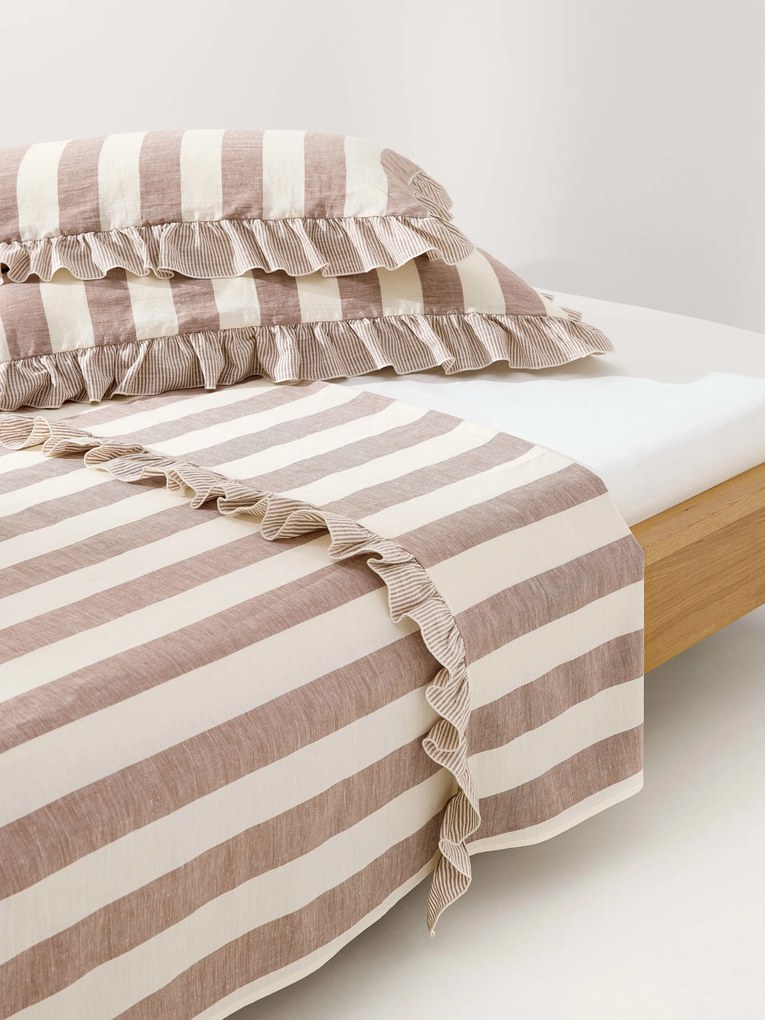 Laken met ruches Posie van linnen-katoen