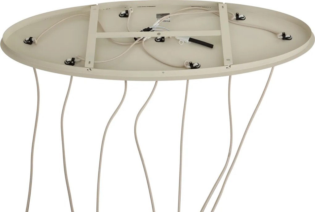 Japandi hanglamp beige 7-lichts - Pluni Tuba