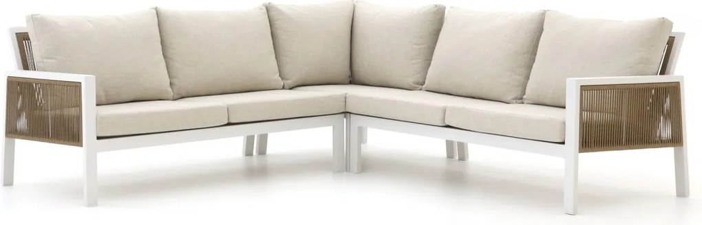 + 10% kassakorting | Hoek loungeset Manifesto  | 5 personen | Loungeset Wit | Hoekbank Aluminium | 246x246cm | Kees Smit Tuinmeubelen