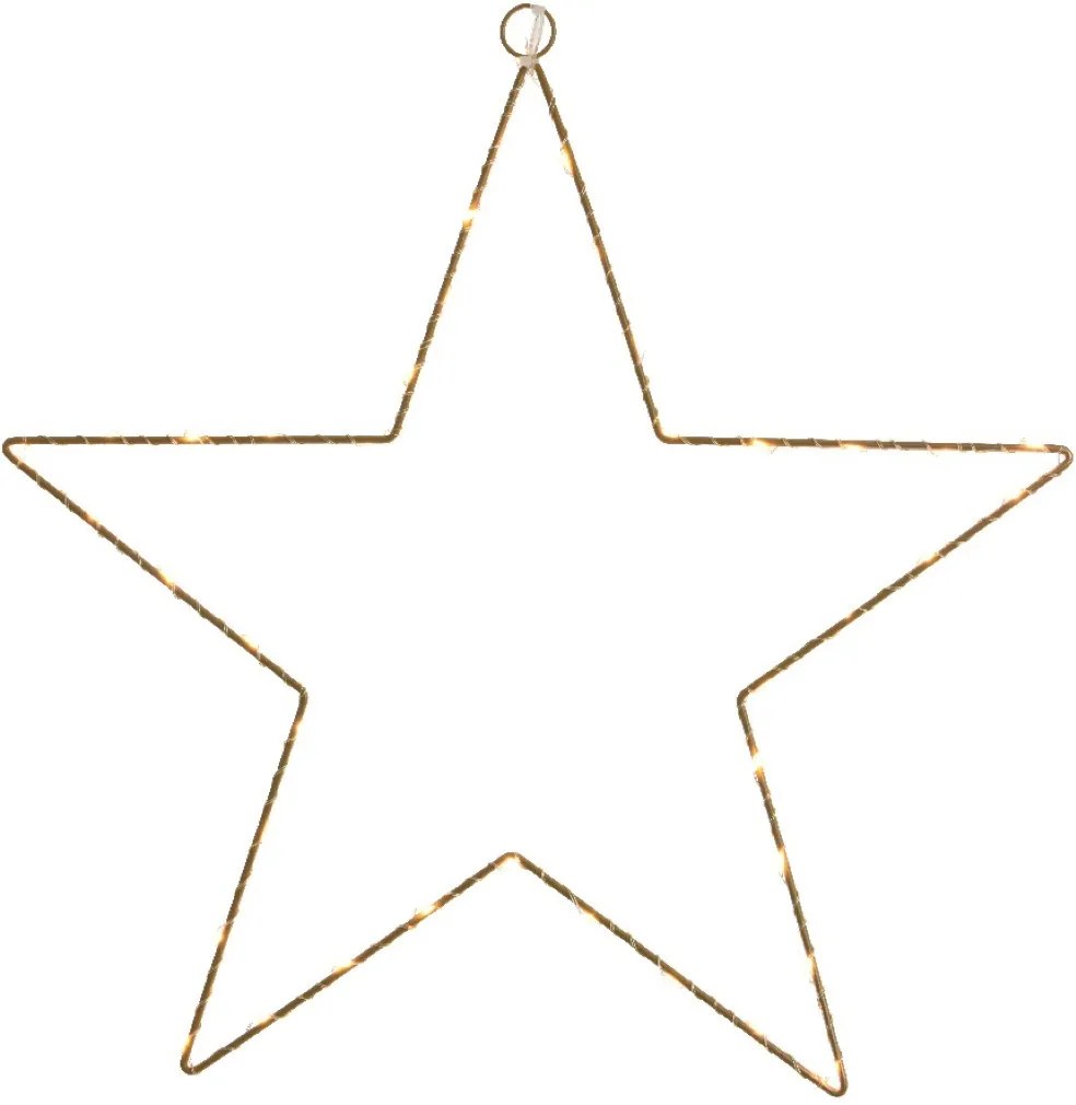 Led ster goud voor buiten 58 x 58 cm klassiek warm