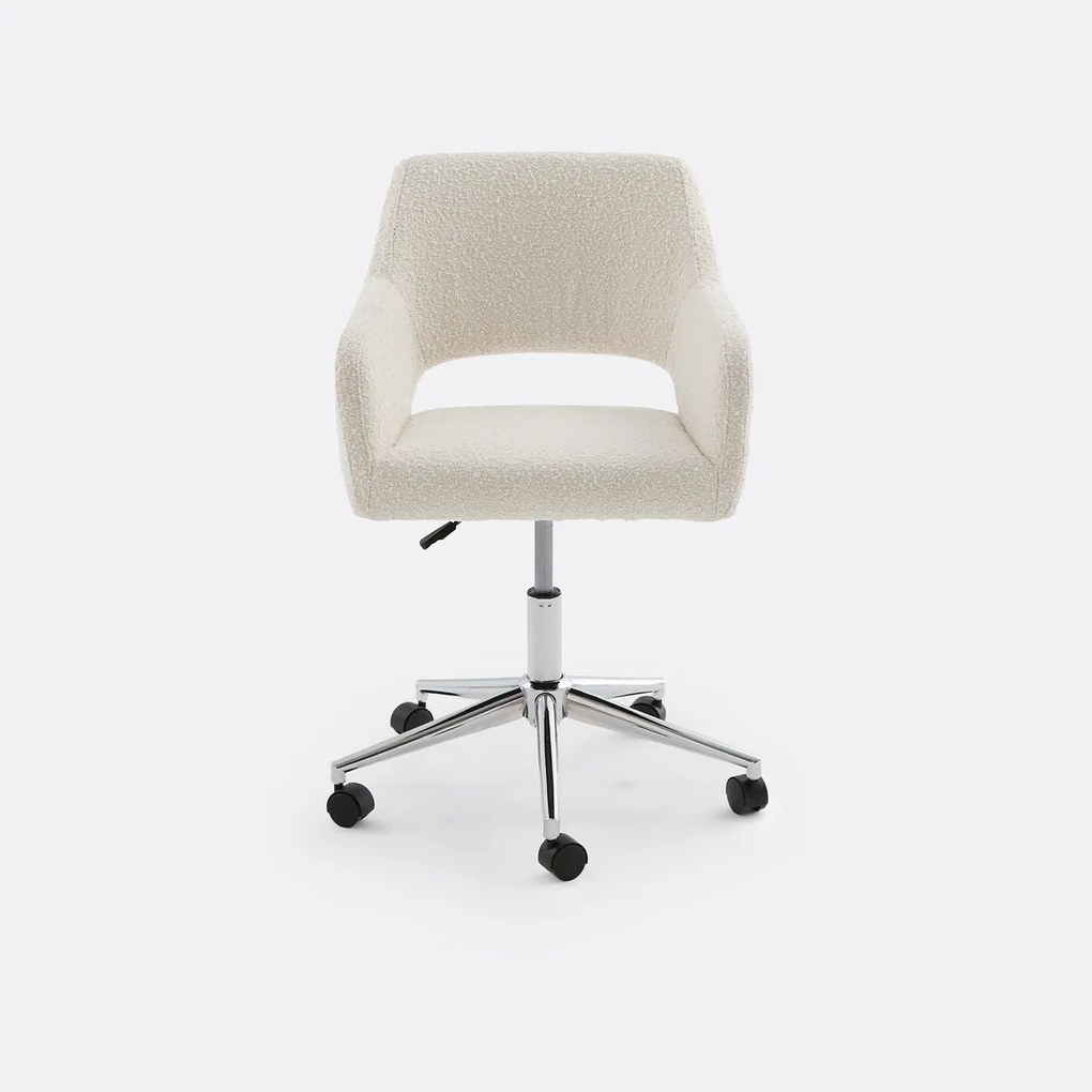 Bureaufauteuil in bouclette stof, Esma