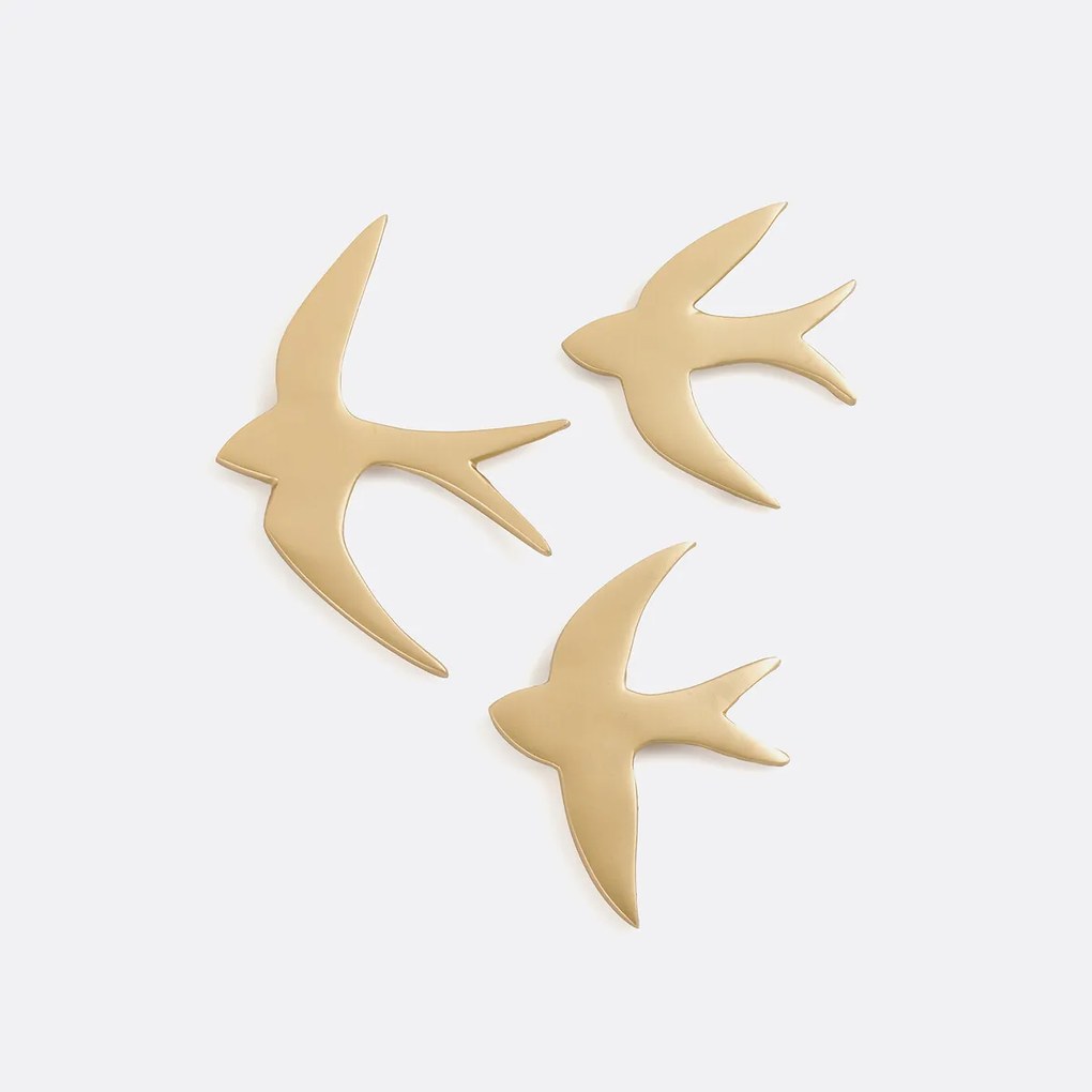 Set van 3 wanddecoraties vogels, Strakaza