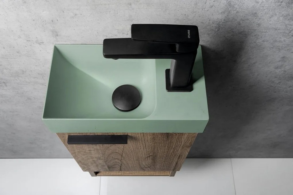 Sapho Tursi fonteinkraan zonder pop-up waste zwart mat