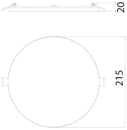 Prolumia 40004251 Prolumia LED Pro-Space 40004251 Pro-Space,inbouw,rond215mm,30W,2330Lm,4200K,Ra>80,120