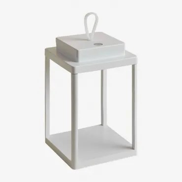 Draadloze Led-buitenlamp Xolara Van Aluminium Wit - Sklum