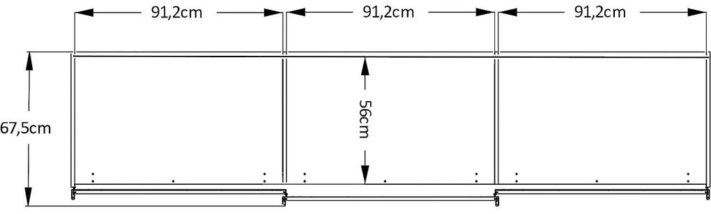 Goossens Kledingkast Big Choice Type 41 163, Slaapkamerkast 280 cm breed, 222 cm hoog, 3 schuifdeuren