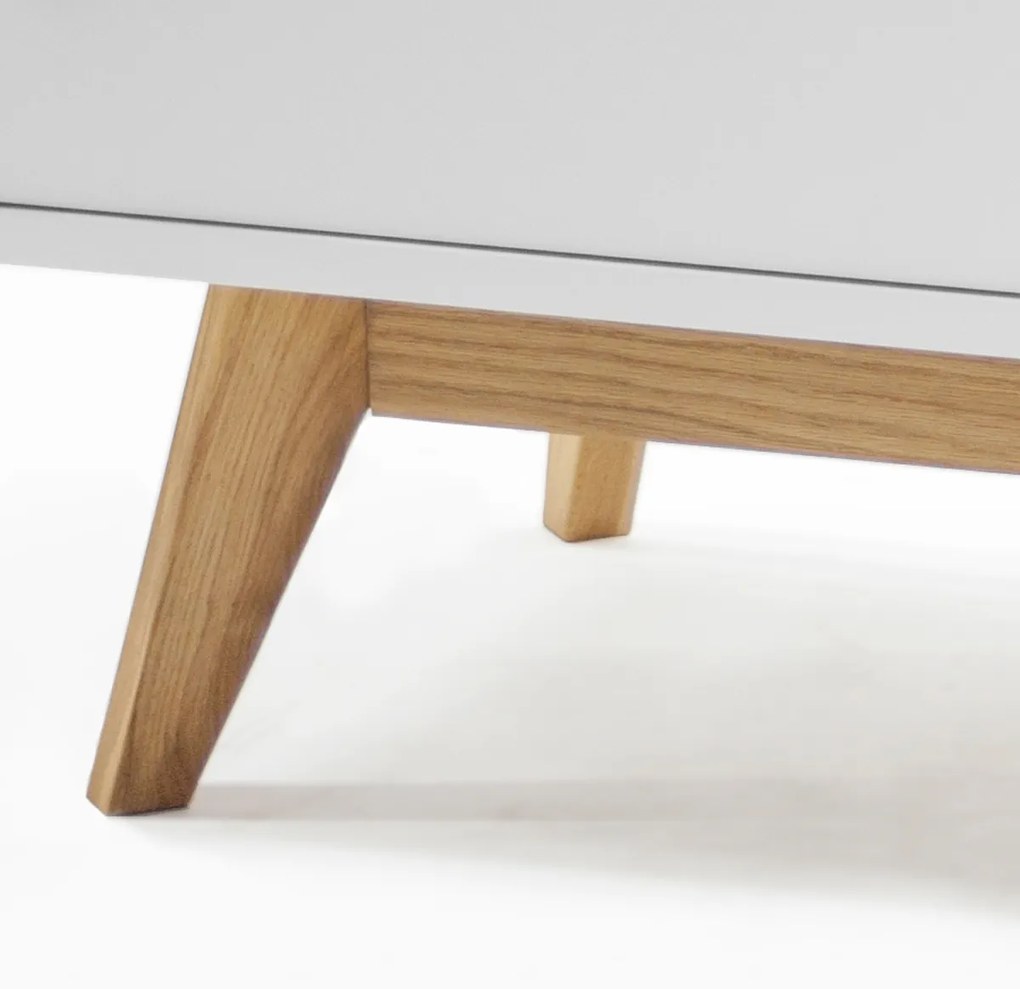 Tenzo Bess Dressoir Scandinavisch Wit Met Eiken - 170x43x72cm.