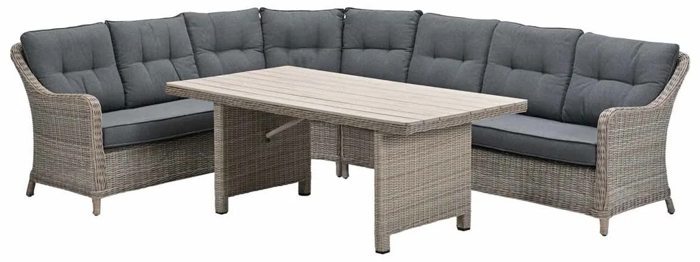 Garden Impressions Nova lounge dining set 5-delig - mystic grey