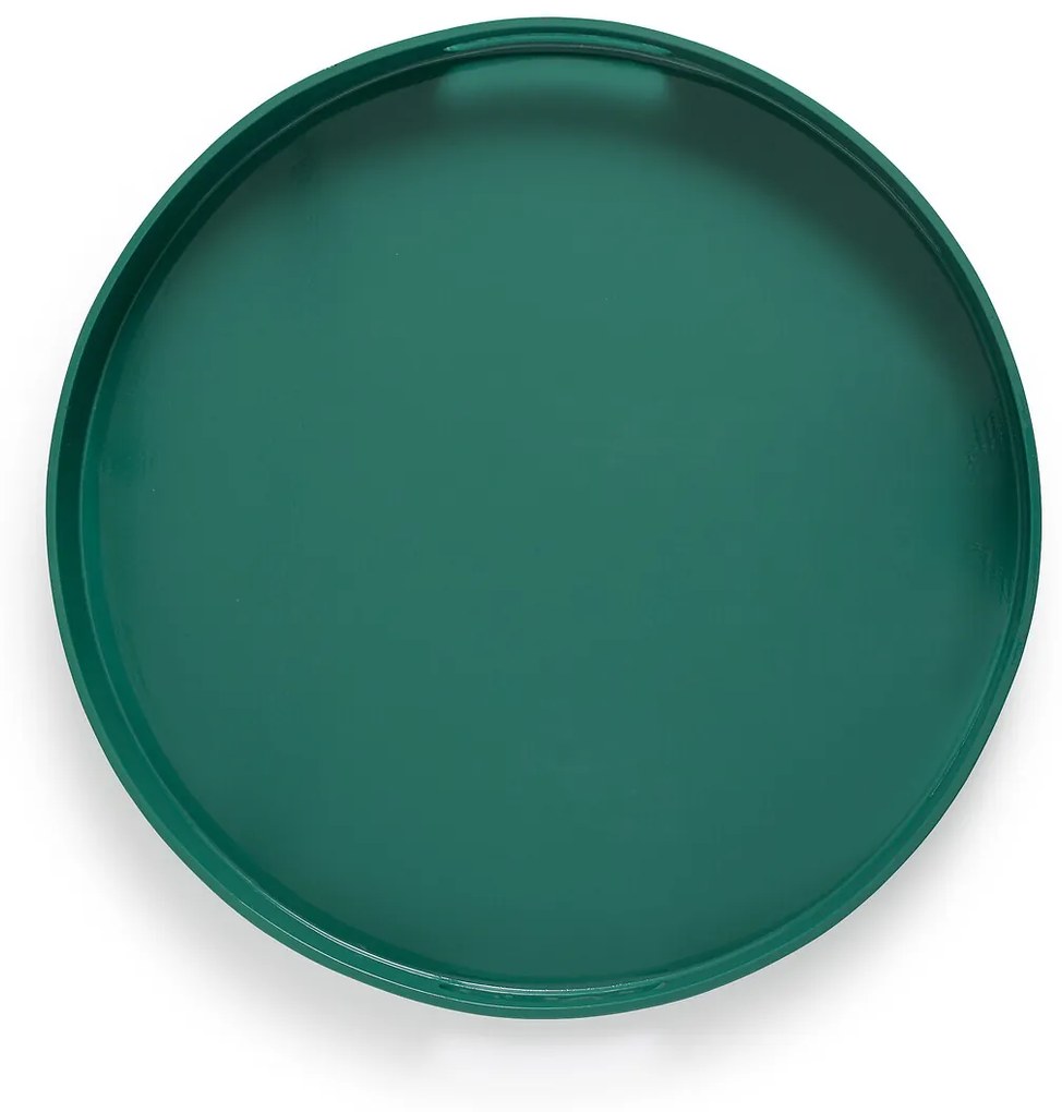 Rond, gelakt dienblad, Barniz