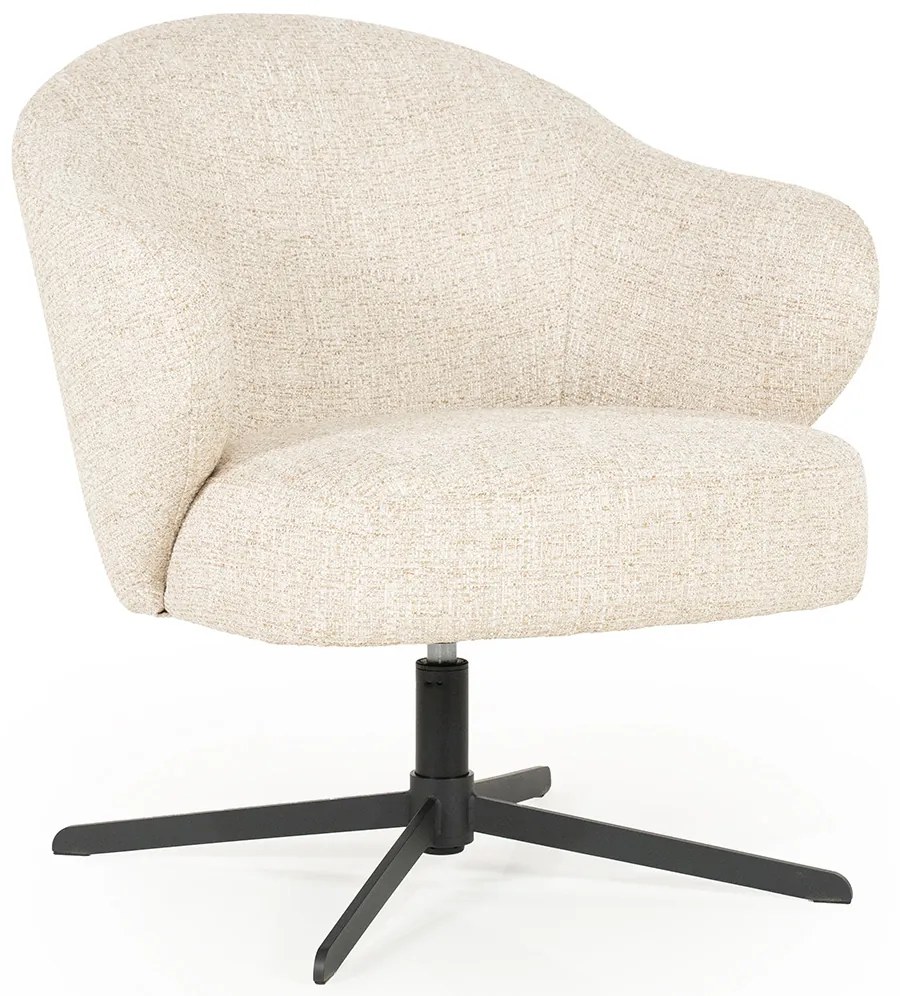 Eleonora Connor Fauteuil Draaibaar Beige Stof