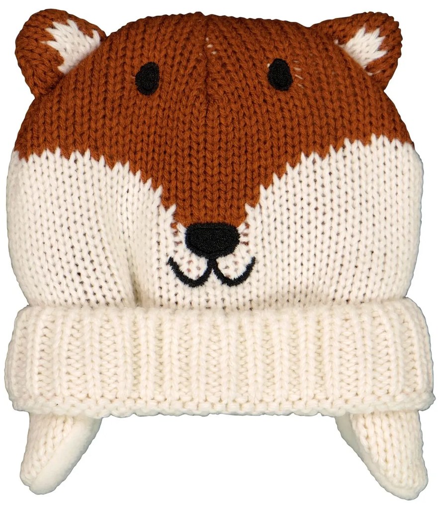 HEMA Baby Muts Met Oorwarmers Gebreid Vos Bruin (bruin)