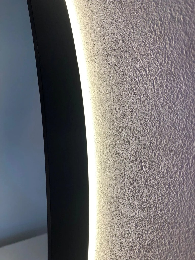 Best Design Nero Venetië ronde spiegel zwart incl. LED verlichting Ø 140 cm