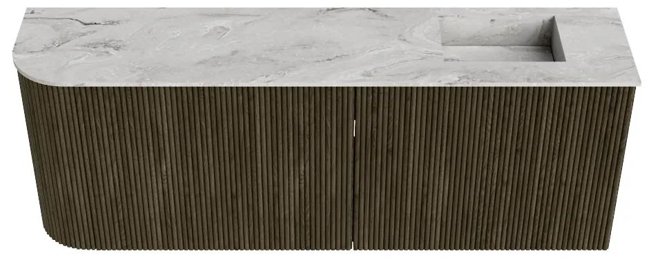 Mondiaz Joya DLux 110cm toiletmeubel ronding links shadow met wastafel faye rechts 1 kraangat glace