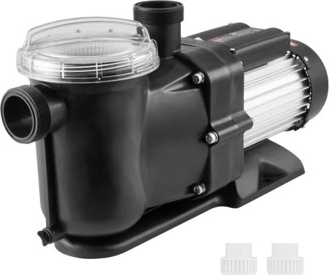 VEVOR Zwembadpomp 1,5 pk, max. 100 GPM, enkelvoudige snelheid zwembadpomp, 220 V, 2850 tpm, max. opvoerhoogte 15 m, filterpomp met filtermand, voor bovengrondse zwembaden, hottubs en spa's