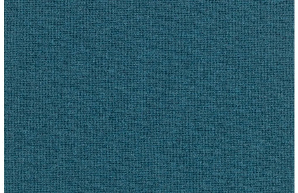 Goossens Eetkamerstoel Funk Zwarte Poten blauw stof met armleuning en Zwart skater wiel met zwarte kapmet wielen, modern design