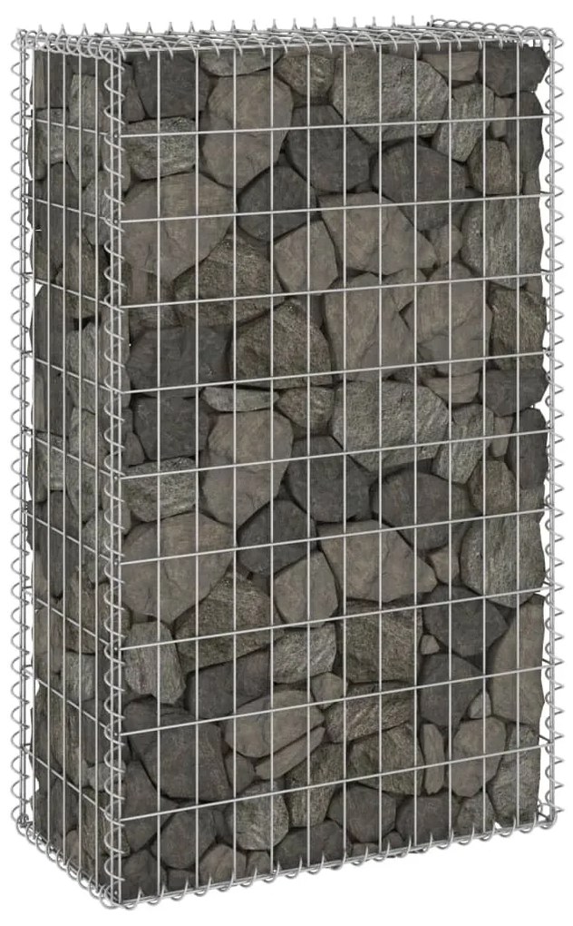 vidaXL Schanskorfmuur met deksels 60x30x100 cm gegalvaniseerd staal