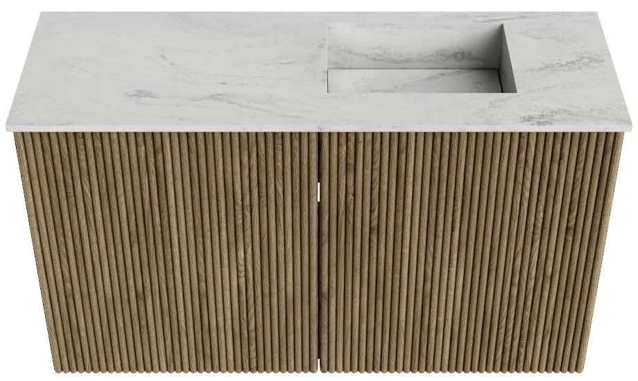 Mondiaz Joya DLux 70cm toiletmeubel dusk met wastafel faye rechts 1 kraangat opalo