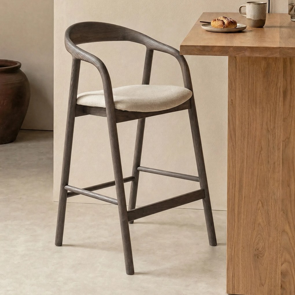 Kookeiland Counterkruk Hout Wabi Sabi Stijl Bruin