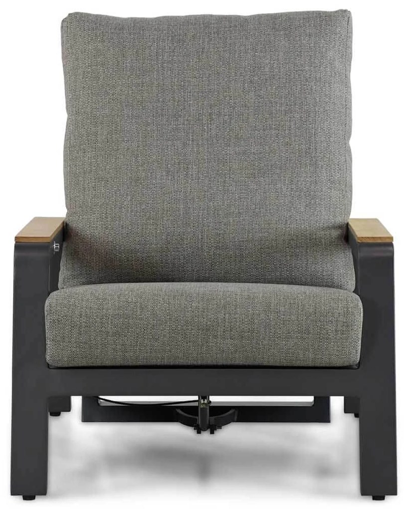 Stoel en Bank Loungeset 5 personen Aluminium/teak Grijs Osmen Manly
