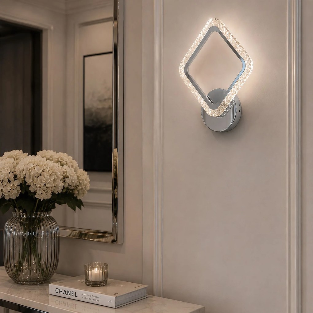 LED wandlamp LHJ125-W Chroom