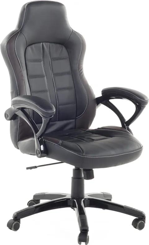 Bureaustoel zwart-donkerbruin - burostoel - gaming stoel - PRINCE