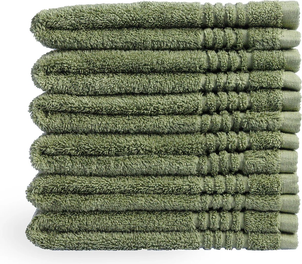 Gastendoek Supreme Collectie - 6 stuks - 30x50 - oud groen