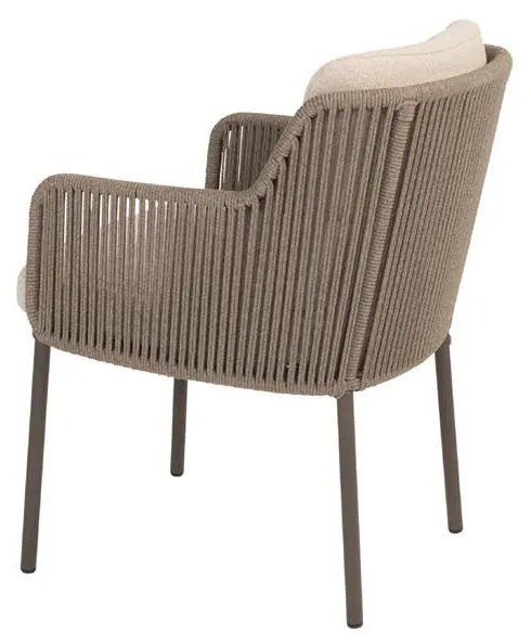 4 Seasons Outdoor Bernini tuinset terre met Arizona tafel met kiezelvormig blad 240 cm Tuinset bruin weerbestendig