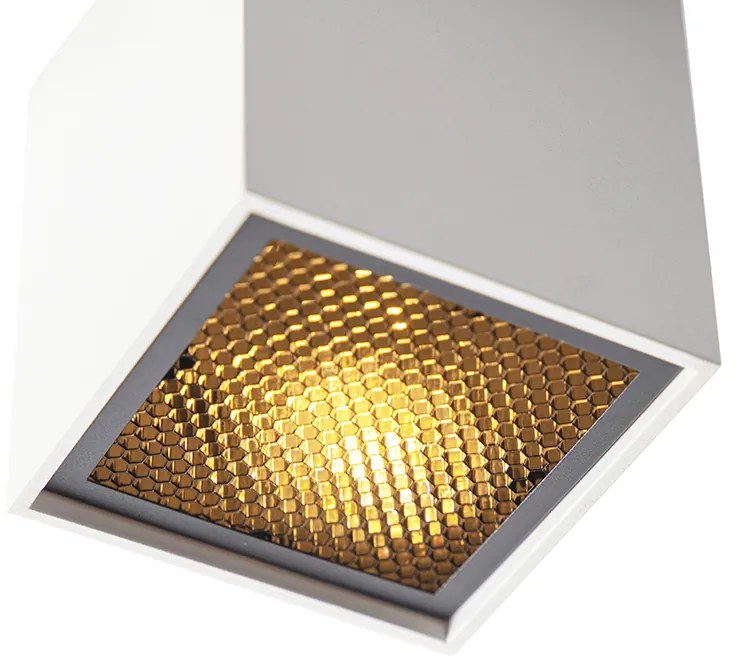 Design opbouwSpot / Opbouwspot / Plafondspot wit GU10 50mm - Qubo Honey Design GU10 vierkant Binnenverlichting Lamp