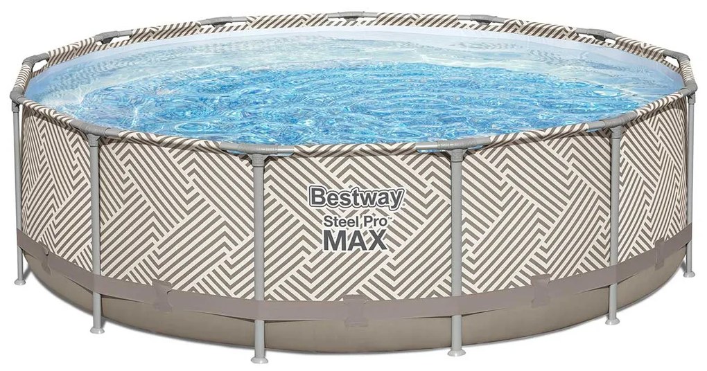 Bestway frame zwembad steel pro max set rond 396 cm met zonnescherm