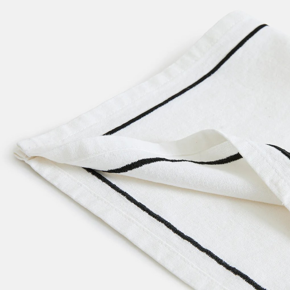 Set van 4 placemats gewassen linnen/katoen Métis Bourdon