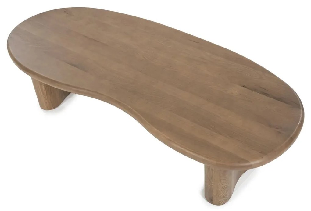 Organische Salontafel Bruin Eiken - 140 X 60cm.