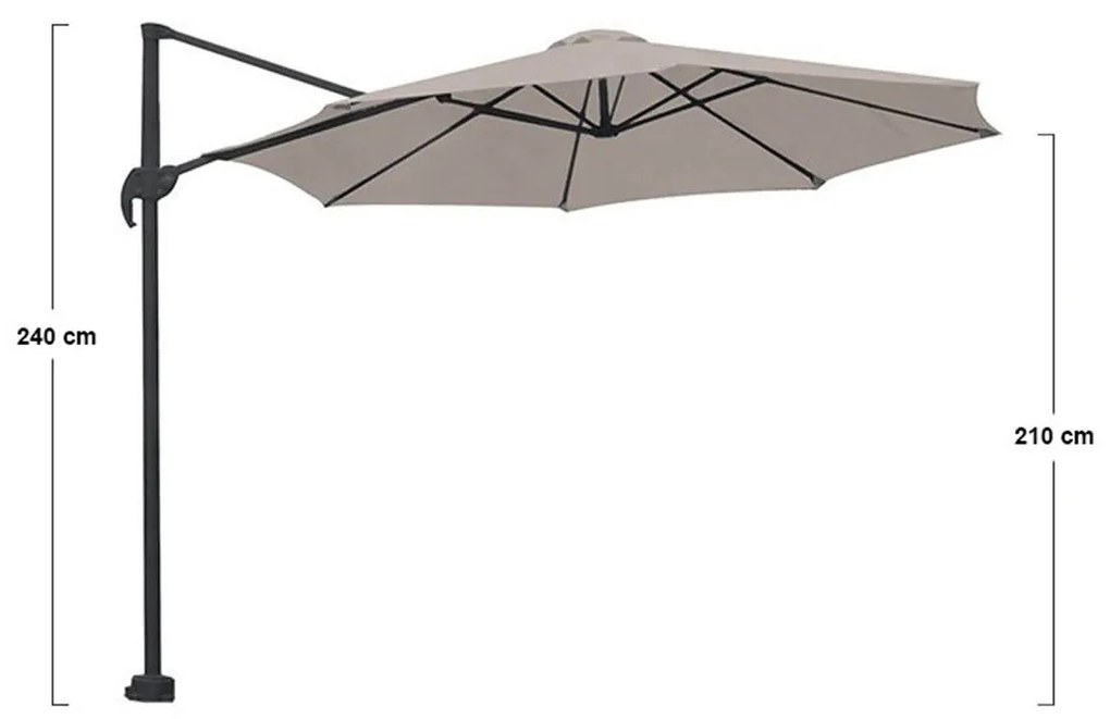 Garden Impressions Hawaii zweefparasol S Ø300 cm zand