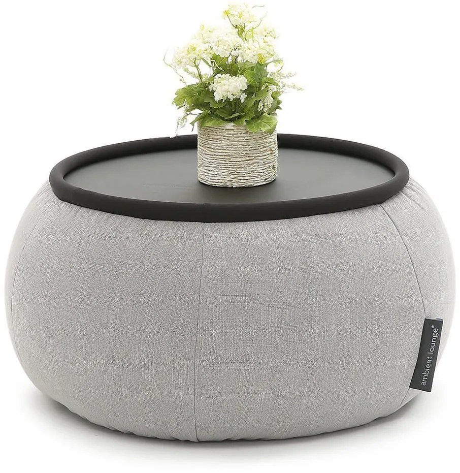 Ambient Lounge Poef Versa Table - Keystone Grey