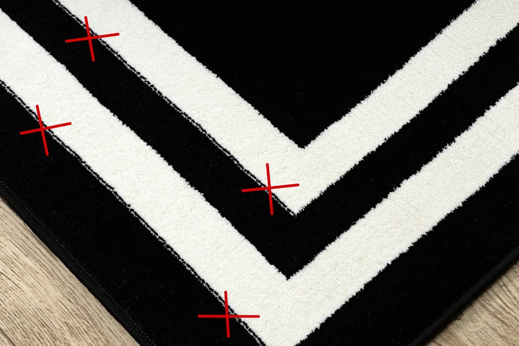 Tapijt HAMPTON Kader zwart - TWEEDE-KLASSE PRODUCT