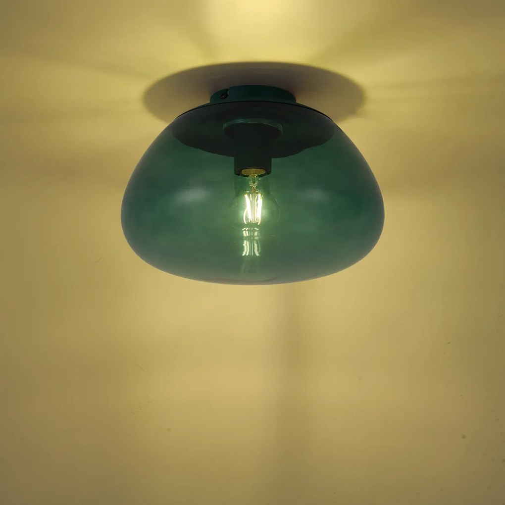 Design plafondlamp groen met groen glas - Giselle