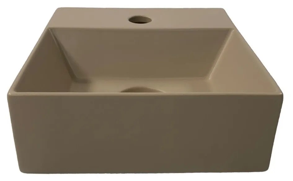 Salenzi Spy Fontein met clickwaste 30x30 cm mat taupe