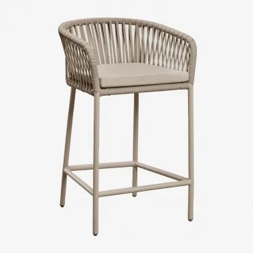 Set Van 2 Hoge Krukken Met Armleuningen In Gevlochten Touw Arhiza Moka Bruin & ↑65 Cm - Sklum