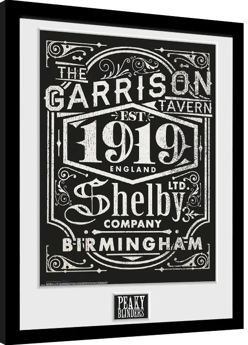 Ingelijste poster Peaky Blinders - Label