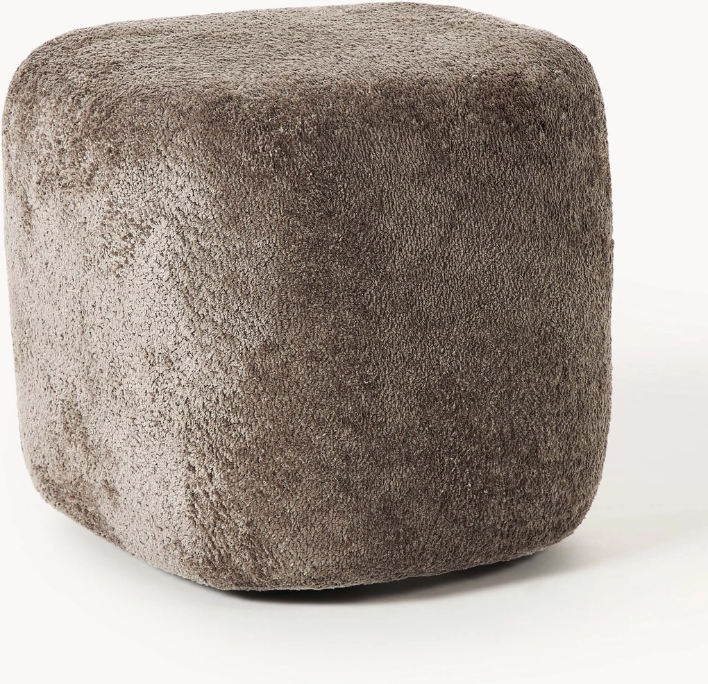 Hoge teddy bouclé ottoman Wolke