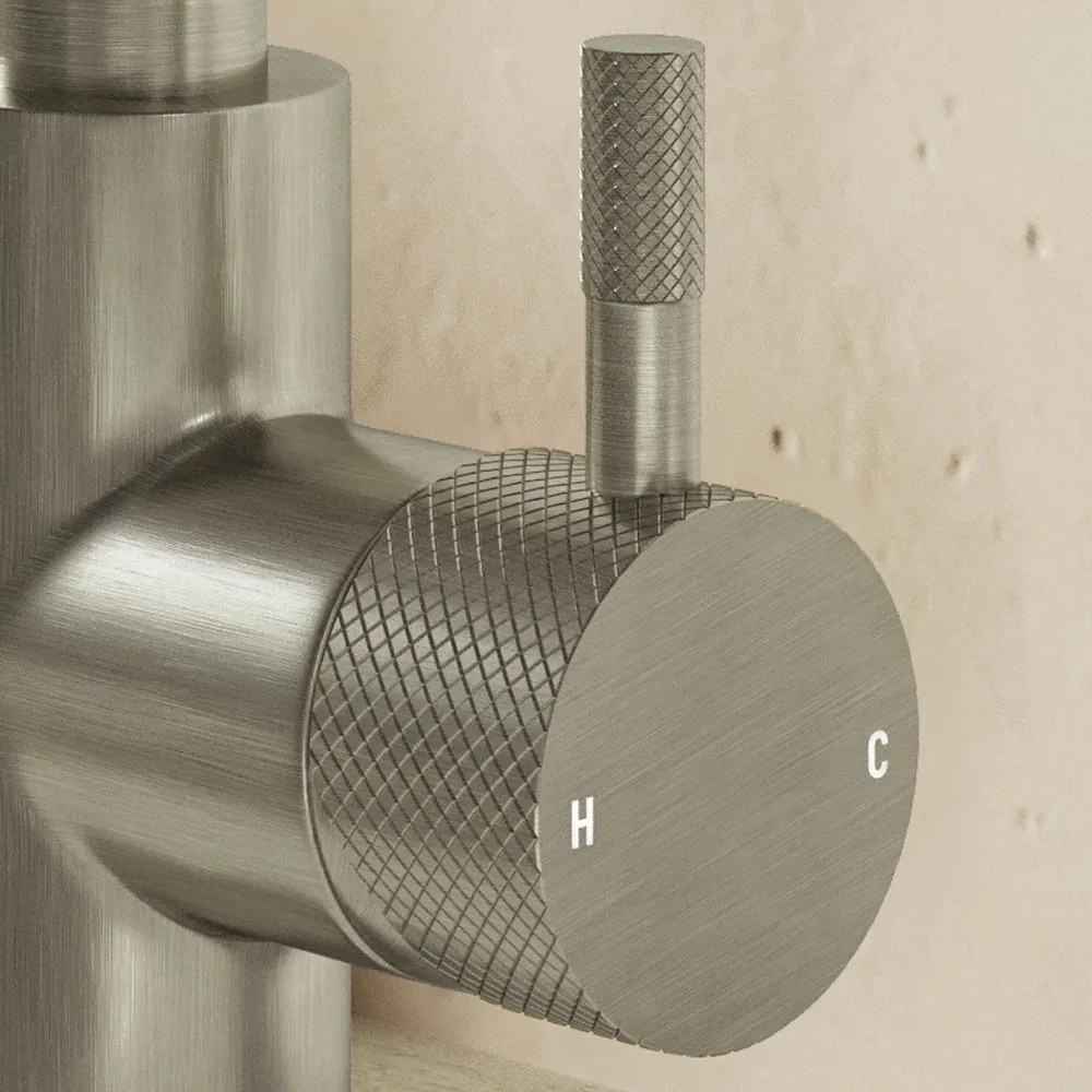 Saniclear Matrix Curved wastafelkraan RVS