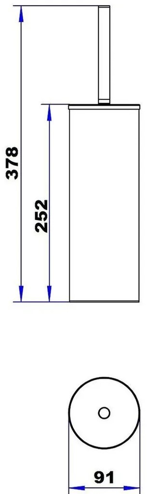 Plieger Vigo vrijstaande toiletborstel met deksel geborsteld goud