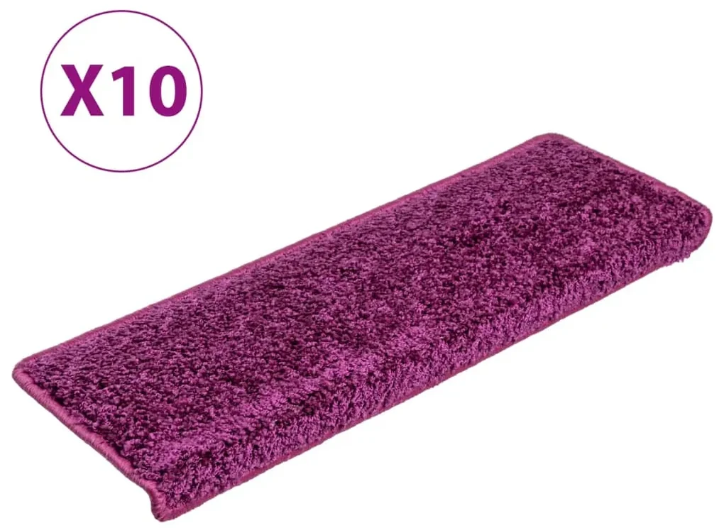 vidaXL Trapmatten 10 st 65x25 cm violet
