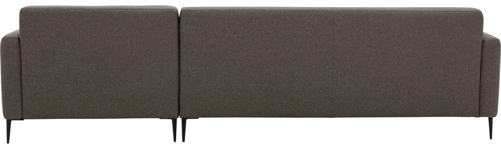 Goossens Key West bruin, stof, 3-zits, modern design