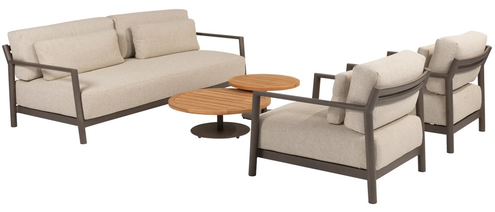 Volta Capresi stoel bank loungeset 5 delig teak terre 4 Seasons Outdoor