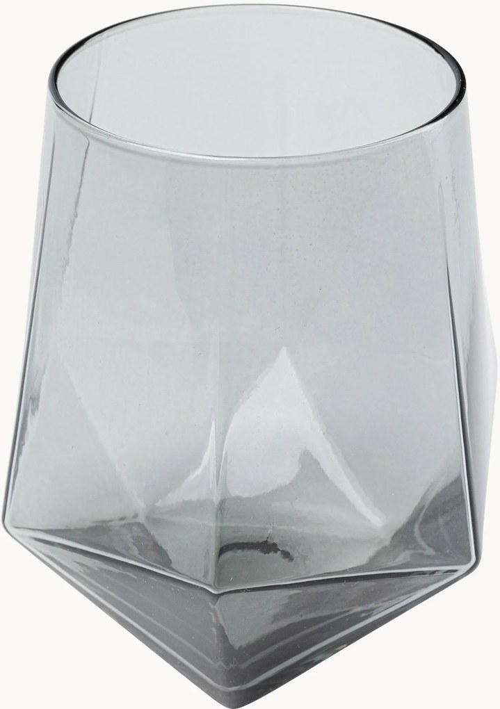 Handgemaakte tumblers Diamond, 4-delig