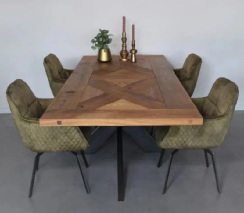 Eetkamerstoel - Peter - Draaibaar - stof Velours Adore rose